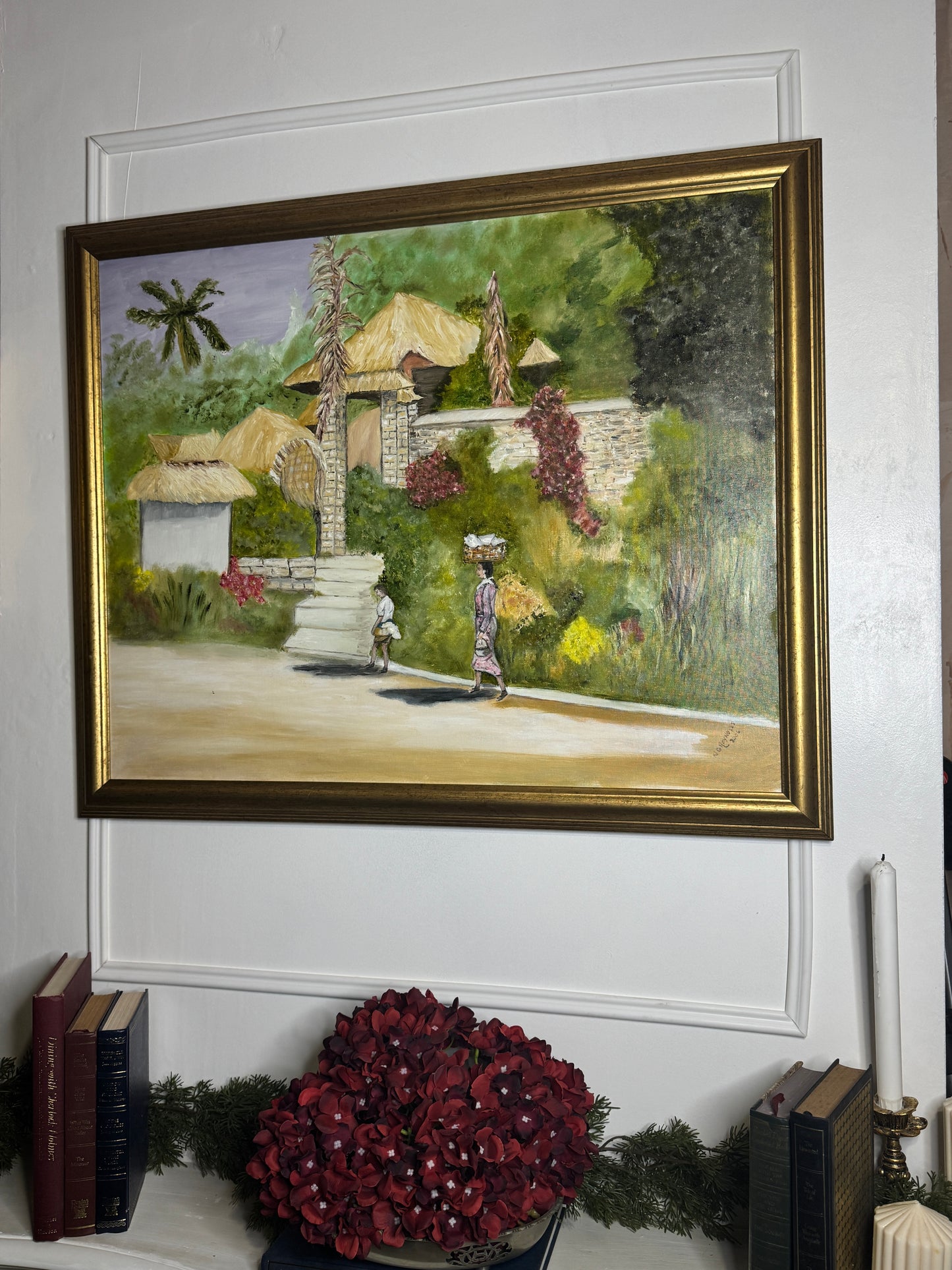 Large Oil Painting by N.G. Reynolds- UK Artist - Thailand Part 3 ( 86 x 70 cm )