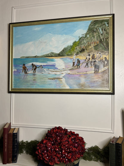 Large Oil Painting by N.G. Reynolds- UK Artist - Thailand Part 4 ( 83 x 58 cm )