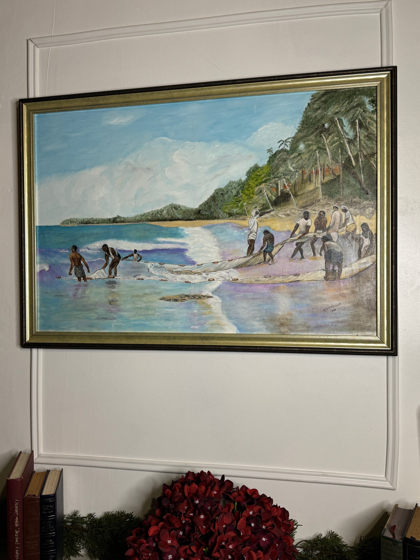 Large Oil Painting by N.G. Reynolds- UK Artist - Thailand Part 4 ( 83 x 58 cm )