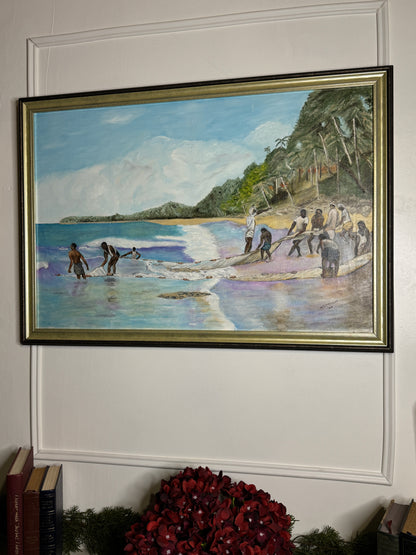 Large Oil Painting by N.G. Reynolds- UK Artist - Thailand Part 4 ( 83 x 58 cm )