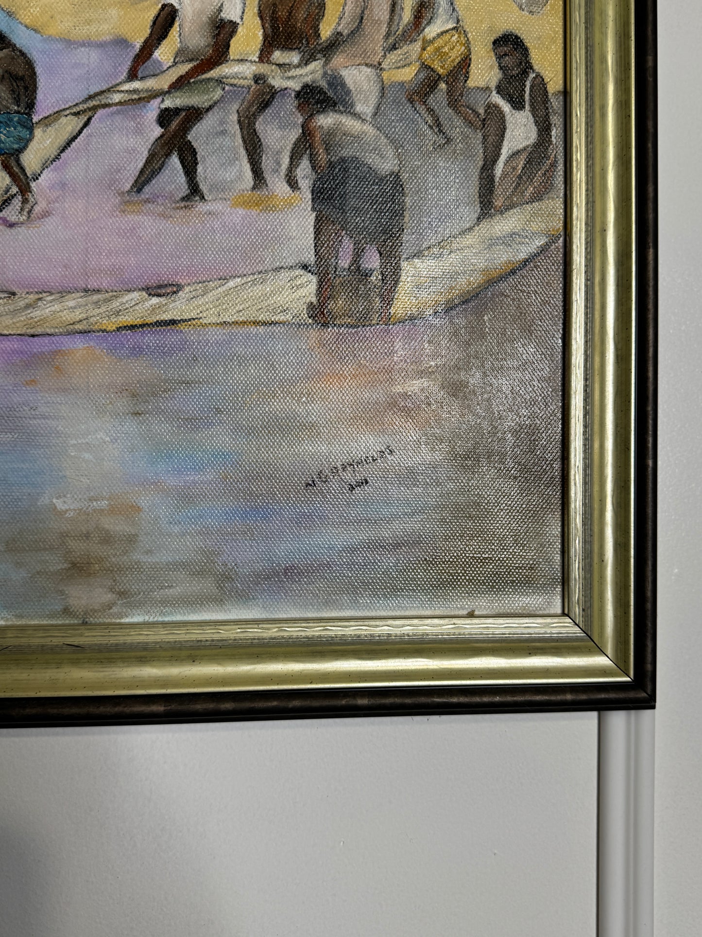 Large Oil Painting by N.G. Reynolds- UK Artist - Thailand Part 4 ( 83 x 58 cm )