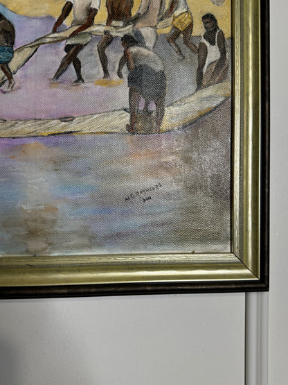 Large Oil Painting by N.G. Reynolds- UK Artist - Thailand Part 4 ( 83 x 58 cm )