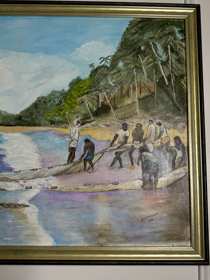 Large Oil Painting by N.G. Reynolds- UK Artist - Thailand Part 4 ( 83 x 58 cm )