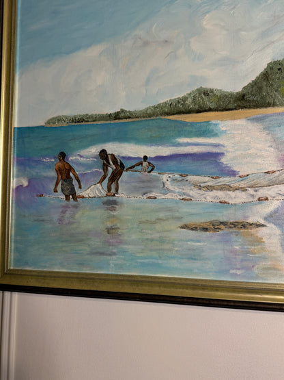 Large Oil Painting by N.G. Reynolds- UK Artist - Thailand Part 4 ( 83 x 58 cm )