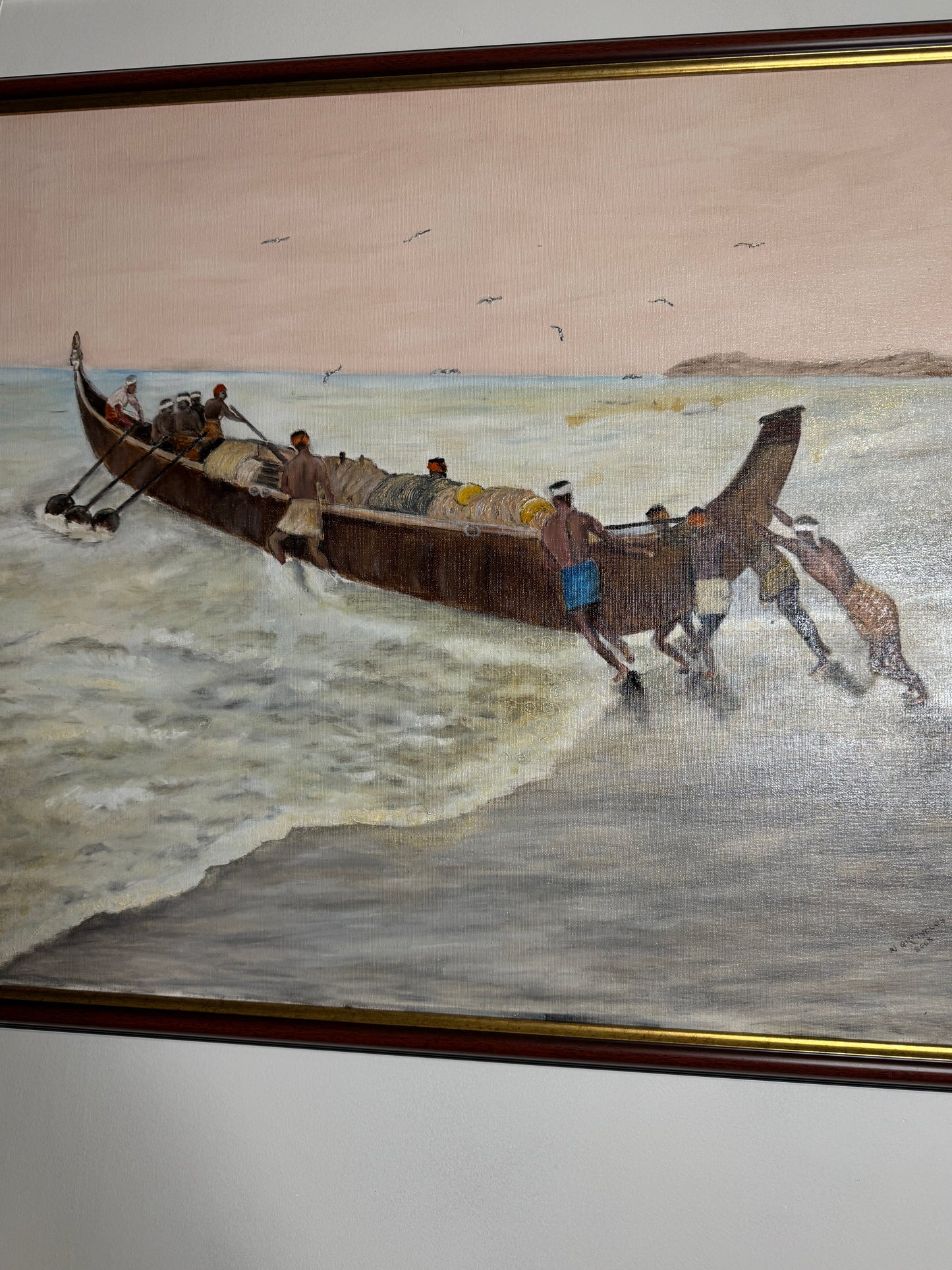 Large Oil Painting by N.G. Reynolds- UK Artist - Thailand Part 5 ( 82 x 67 cm )