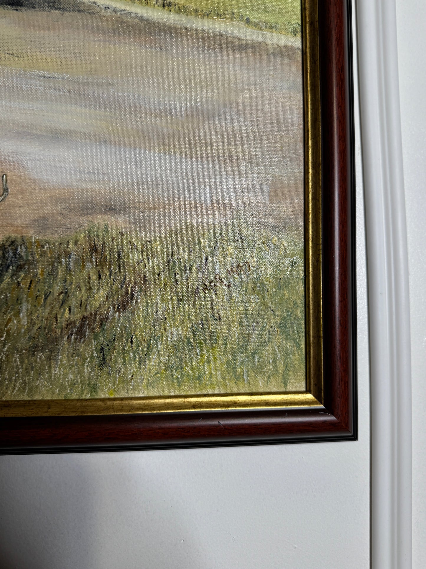 Large Oil Painting by N.G. Reynolds- UK Artist - Fox Hunting ( 77 x 56 cm )