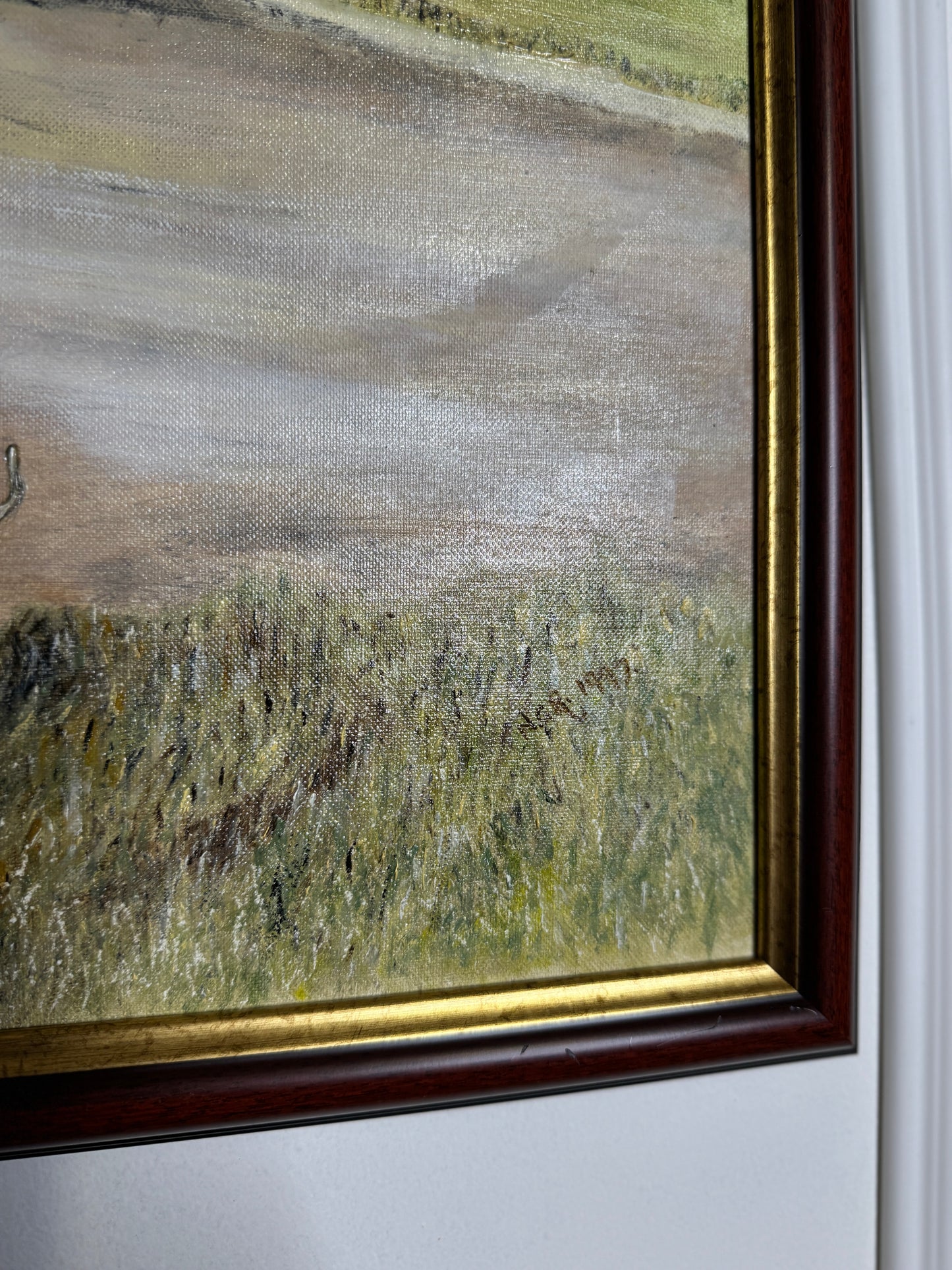 Large Oil Painting by N.G. Reynolds- UK Artist - Fox Hunting ( 77 x 56 cm )