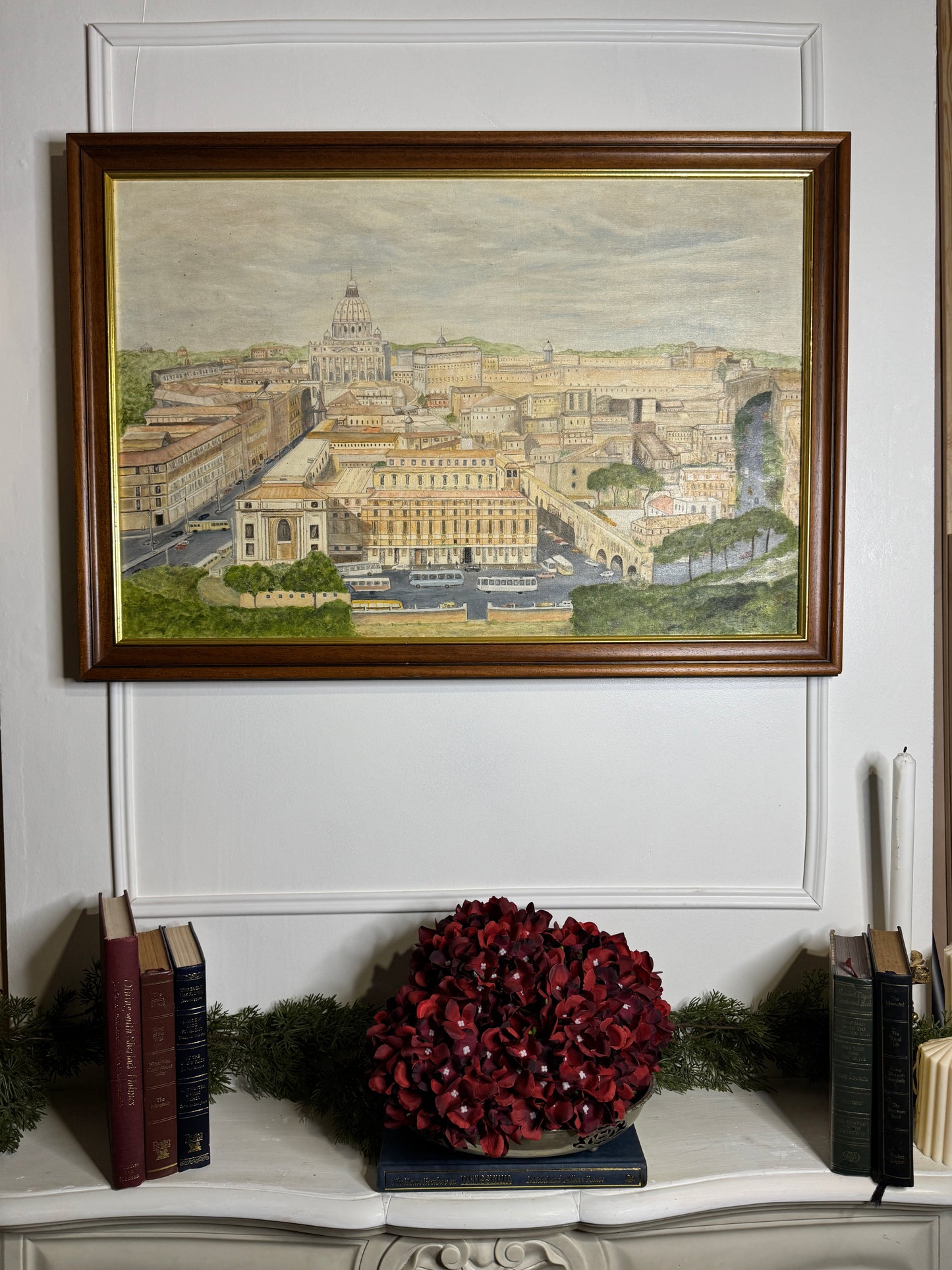 Large Oil Painting by N.G. Reynolds- UK Artist - Rome ( 85 x 60 cm