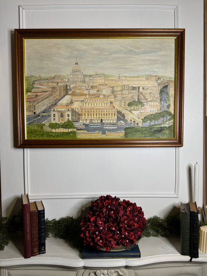 Large Oil Painting by N.G. Reynolds- UK Artist - Rome ( 85 x 60 cm