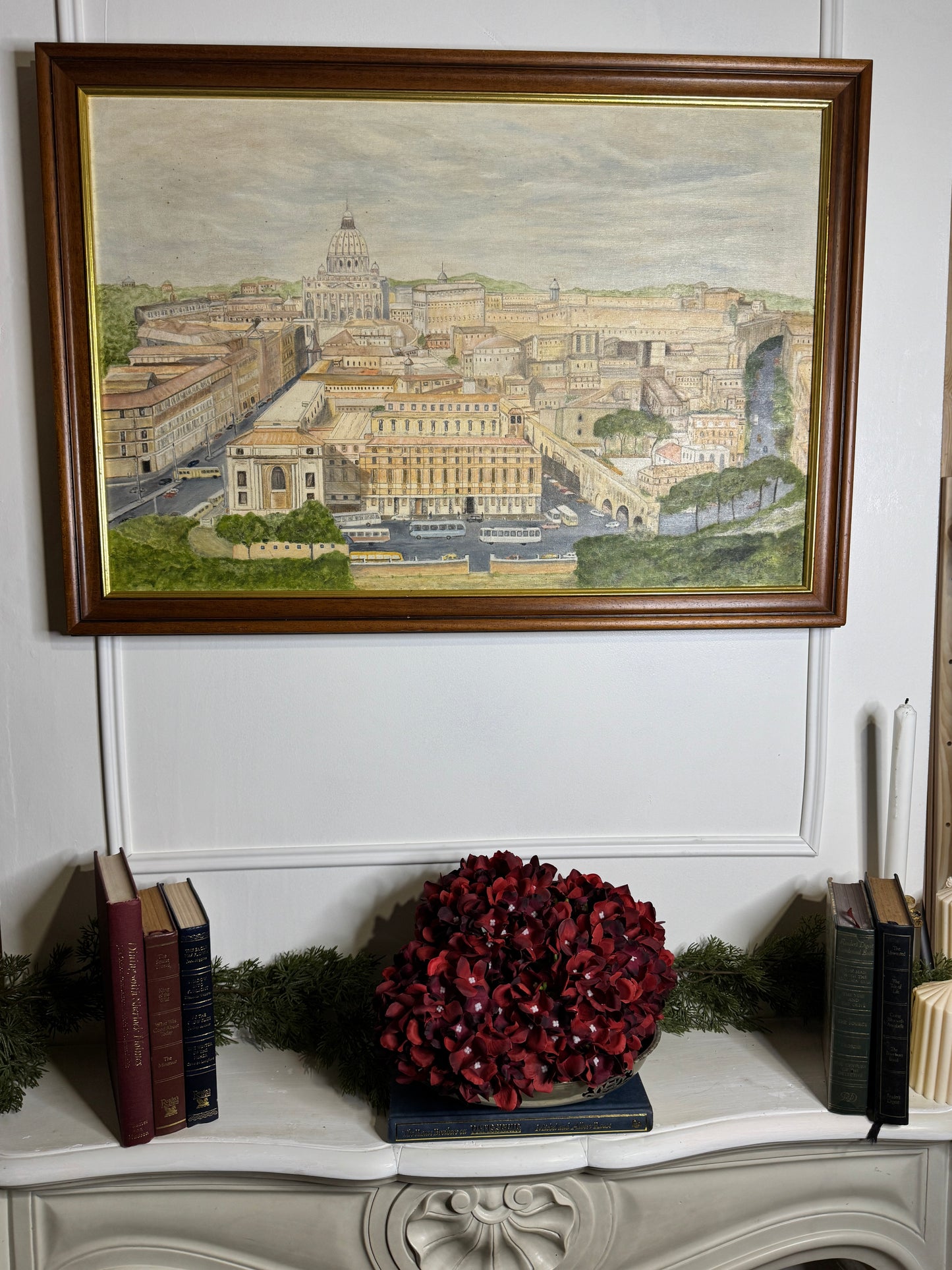 Large Oil Painting by N.G. Reynolds- UK Artist - Rome ( 85 x 60 cm