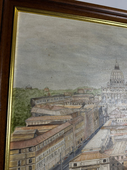 Large Oil Painting by N.G. Reynolds- UK Artist - Rome ( 85 x 60 cm