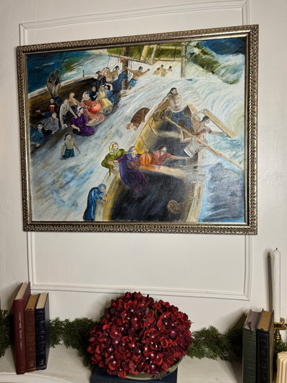 Large Oil Painting by N.G. Reynolds- UK Artist - ( 85 x 70 cm )