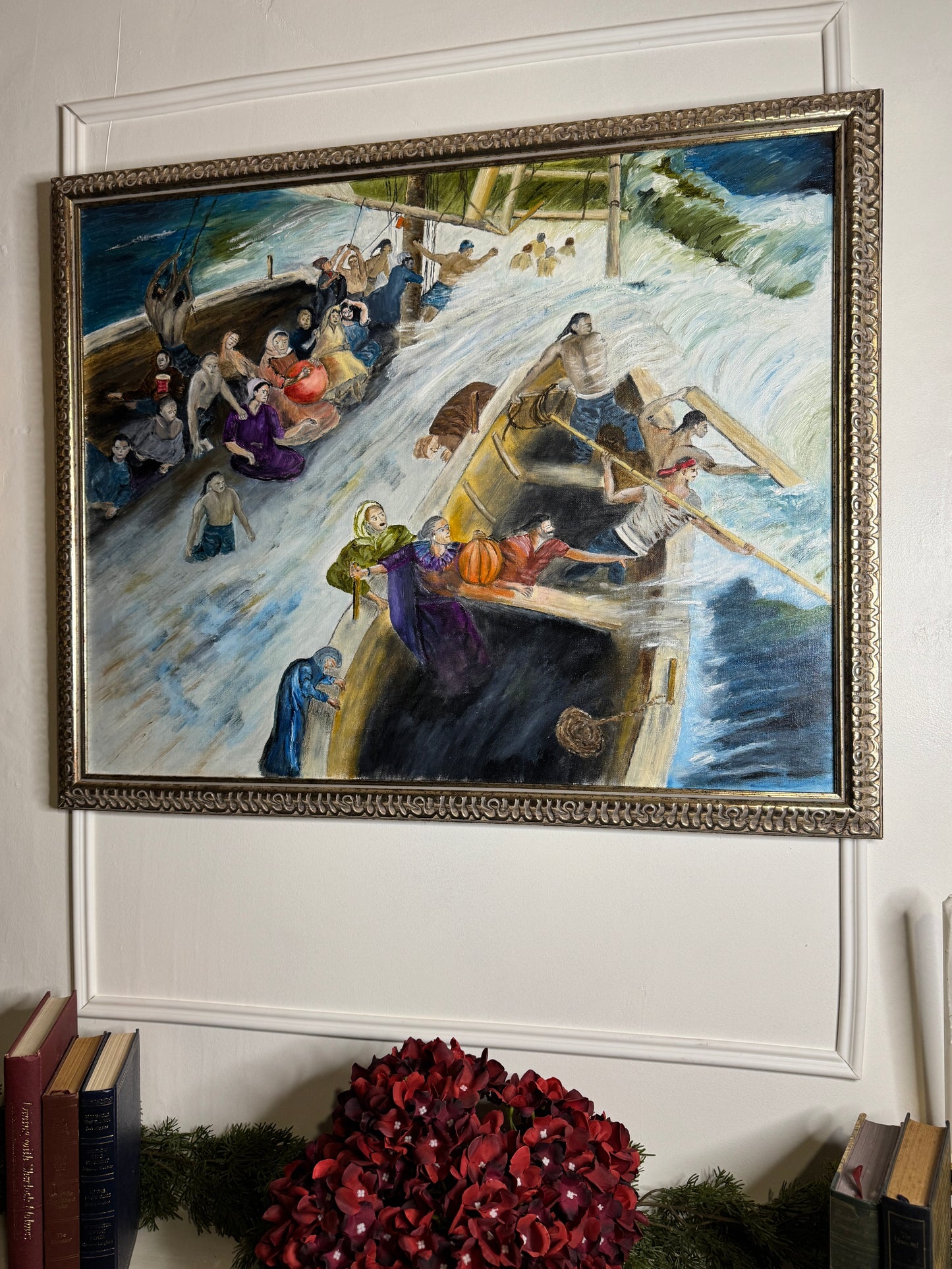 Large Oil Painting by N.G. Reynolds- UK Artist - ( 85 x 70 cm )