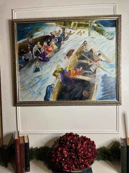 Large Oil Painting by N.G. Reynolds- UK Artist - ( 85 x 70 cm )