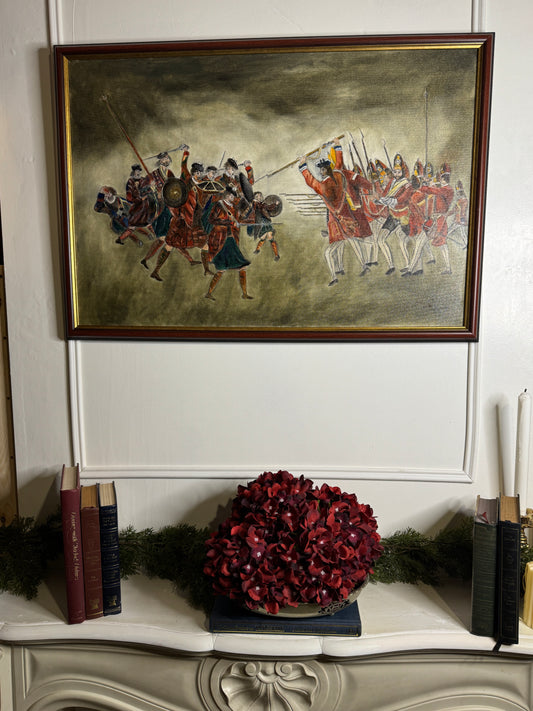Large Oil Painting by N.G. Reynolds- UK Artist - Shadows of War ( 81 x 56 cm