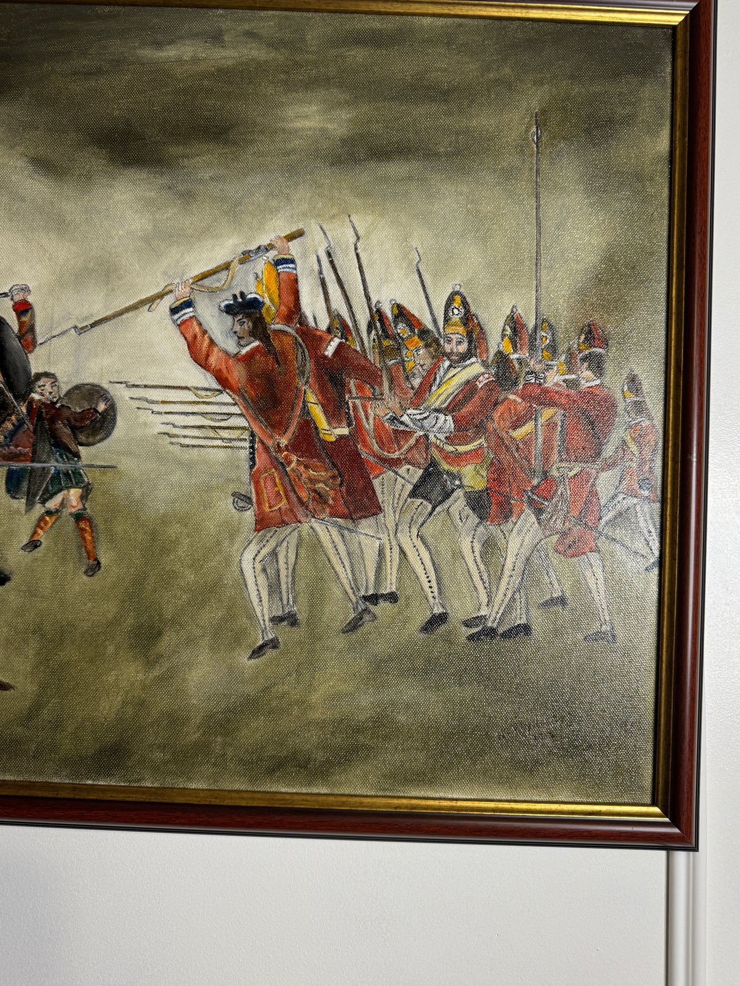 Large Oil Painting by N.G. Reynolds- UK Artist - Shadows of War ( 81 x 56 cm