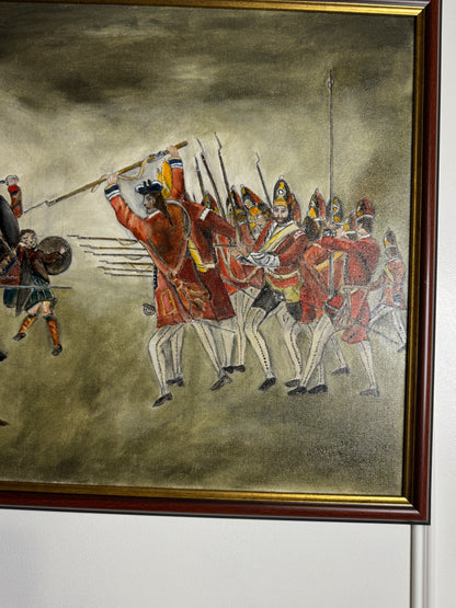 Large Oil Painting by N.G. Reynolds- UK Artist - Shadows of War ( 81 x 56 cm