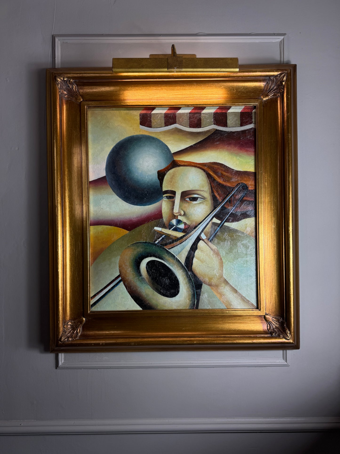 Art Deco Style Oil Painting - Homage to Fabio Hurtado's El Circo