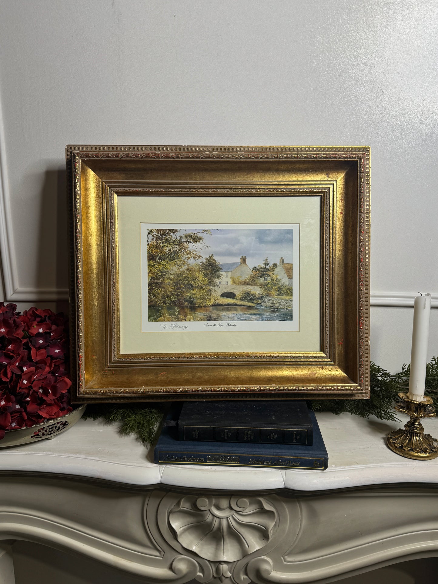 Bob Robert Richardson Signed Limited edition Print – “Across The Rye, Helmsley / Victorian Memories”