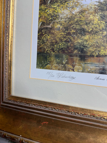 Bob Robert Richardson Signed Limited edition Print – “Across The Rye, Helmsley / Victorian Memories”