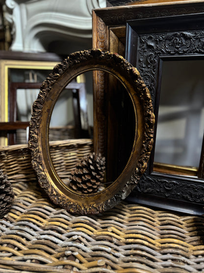 Authentic Antique Ornate Gilt Oval Frame – Rare One-of-a-Kind Piece