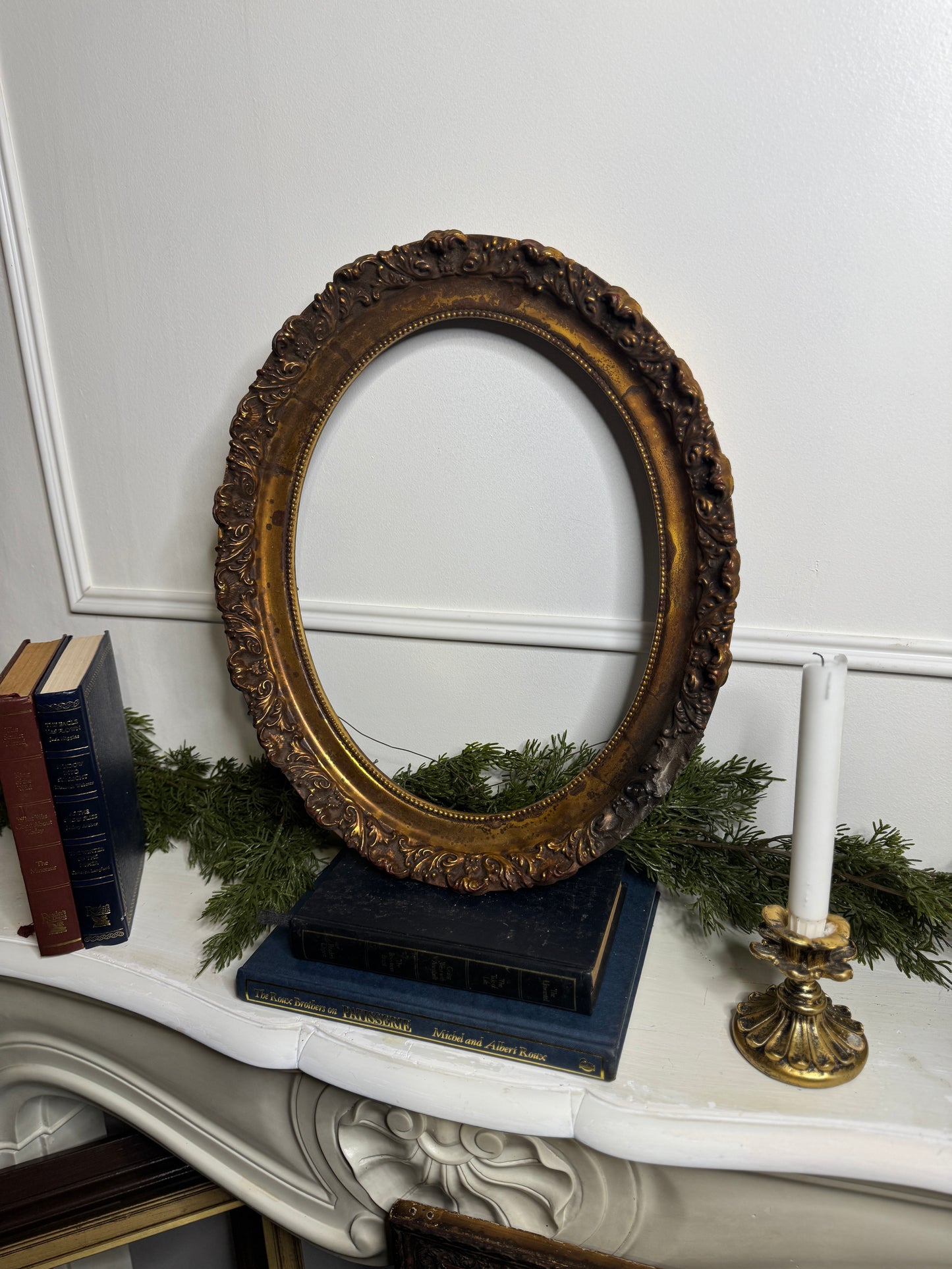 Authentic Antique Ornate Gilt Oval Frame – Rare One-of-a-Kind Piece