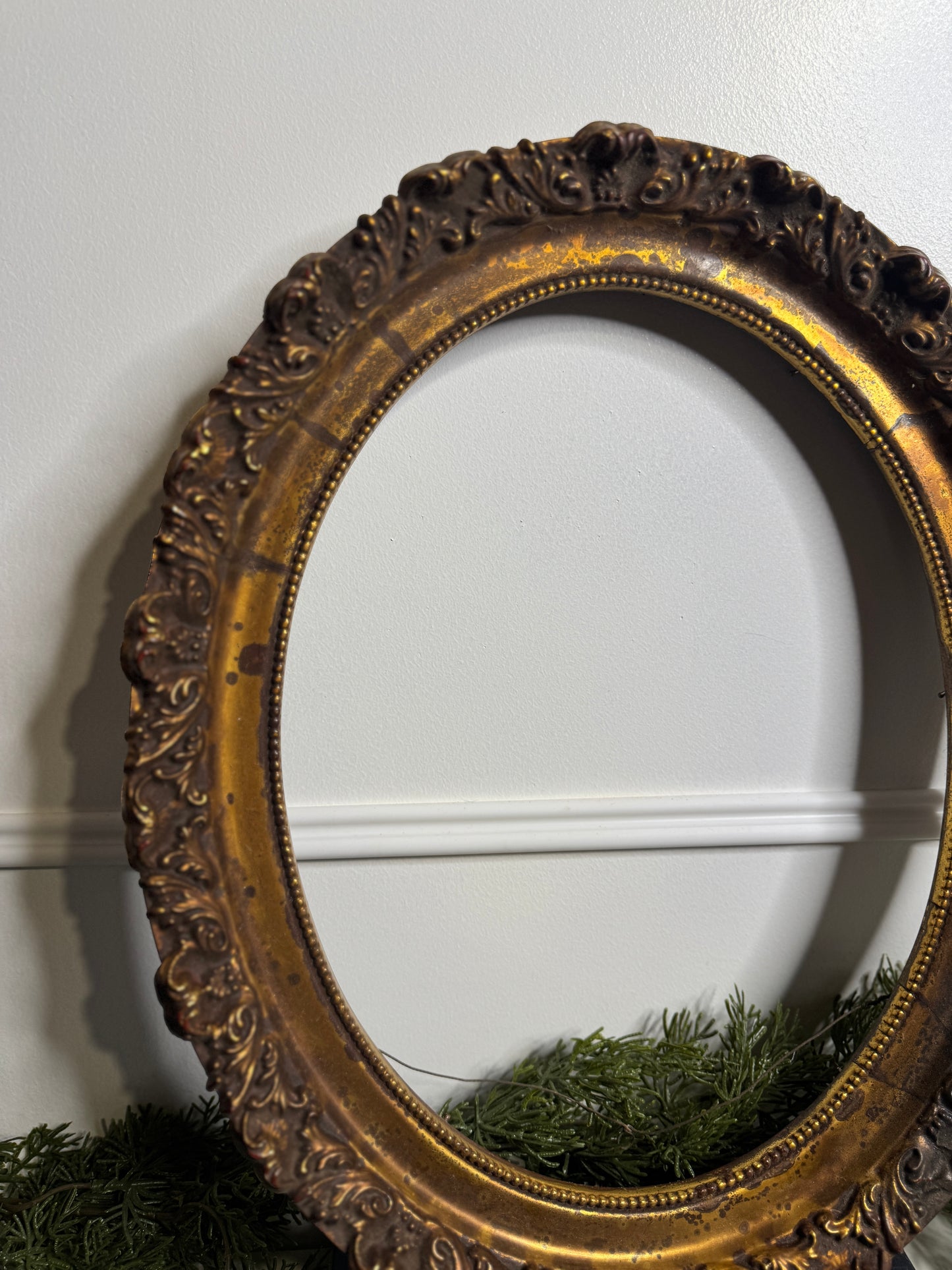 Authentic Antique Ornate Gilt Oval Frame – Rare One-of-a-Kind Piece