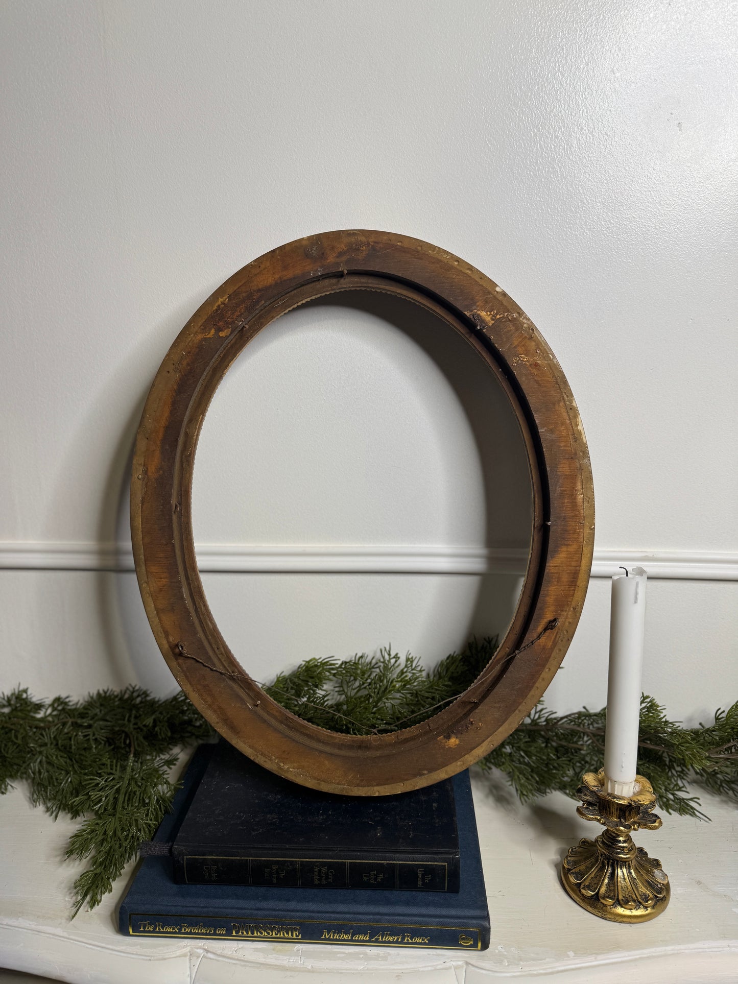 Authentic Antique Ornate Gilt Oval Frame – Rare One-of-a-Kind Piece