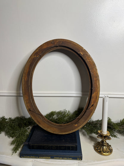 Authentic Antique Ornate Gilt Oval Frame – Rare One-of-a-Kind Piece