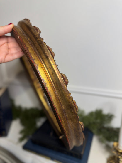 Authentic Antique Ornate Gilt Oval Frame – Rare One-of-a-Kind Piece
