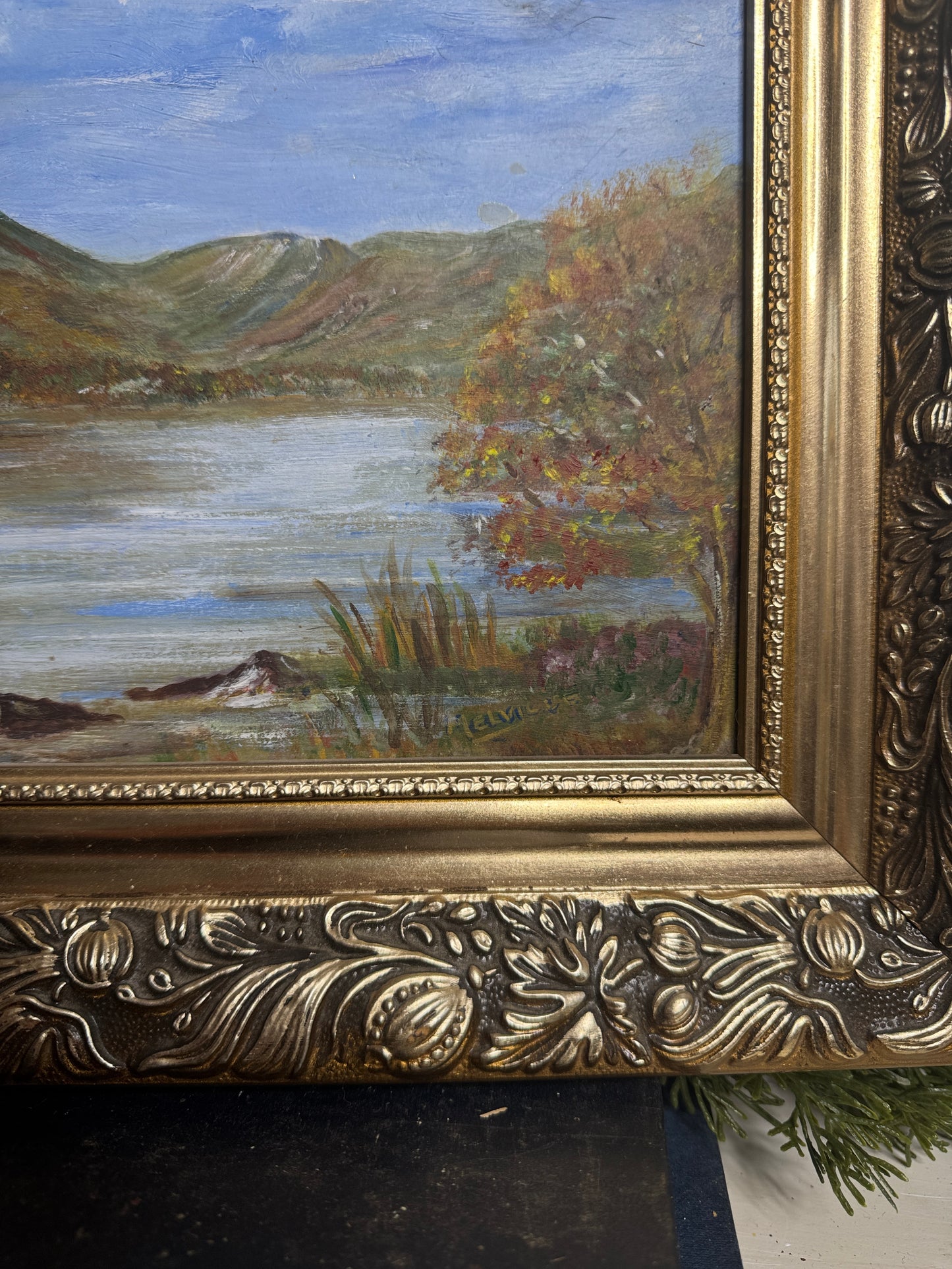 Vintage Oil On Board in a Luxurious Belvoir Ornate Gold Frame