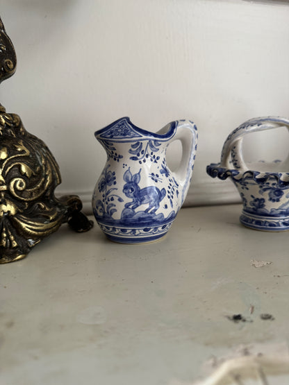 Vintage Hand Painted Filcer Portugal Pottery Set