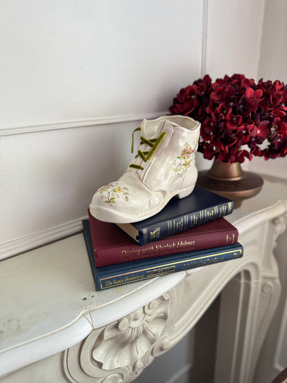 Vintage 1980s Ceramic Boot Planters