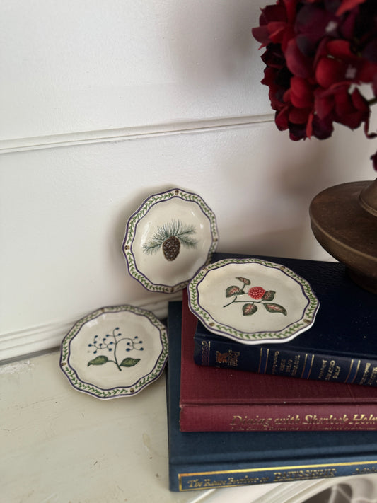 The Petite Trio Vintage Ceramic Plate Mini Gallery Wall Set