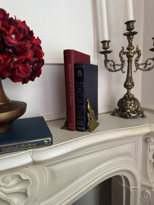 Vintage Brass Pheasant Bookend