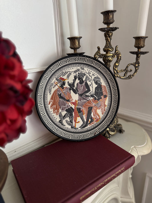 Vintage Hand Painted Greek Collectable Wall Plate