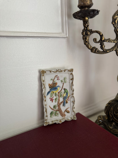 Charming Collectible Ceramic Wall Mini Bird Decor