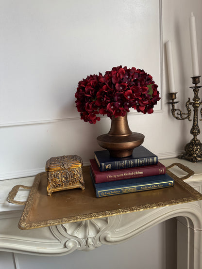 Elegant Serving Accent Gold Plated Metal Tray