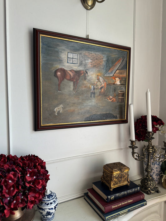 The Quiet Barn – Original Oil Painting by N.G. Reynolds