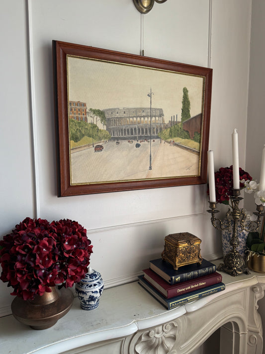 Sunlit Steps in Rome – Original Oil Painting by N.G. Reynolds