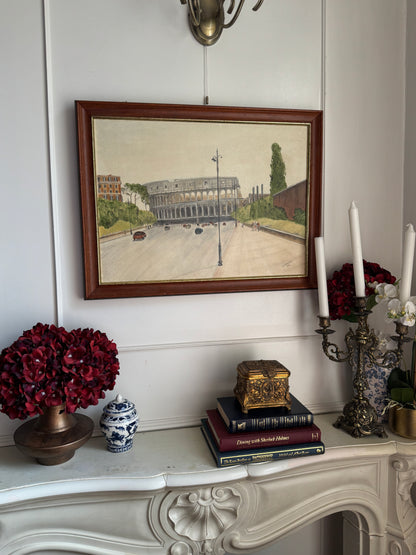 Sunlit Steps in Rome – Original Oil Painting by N.G. Reynolds