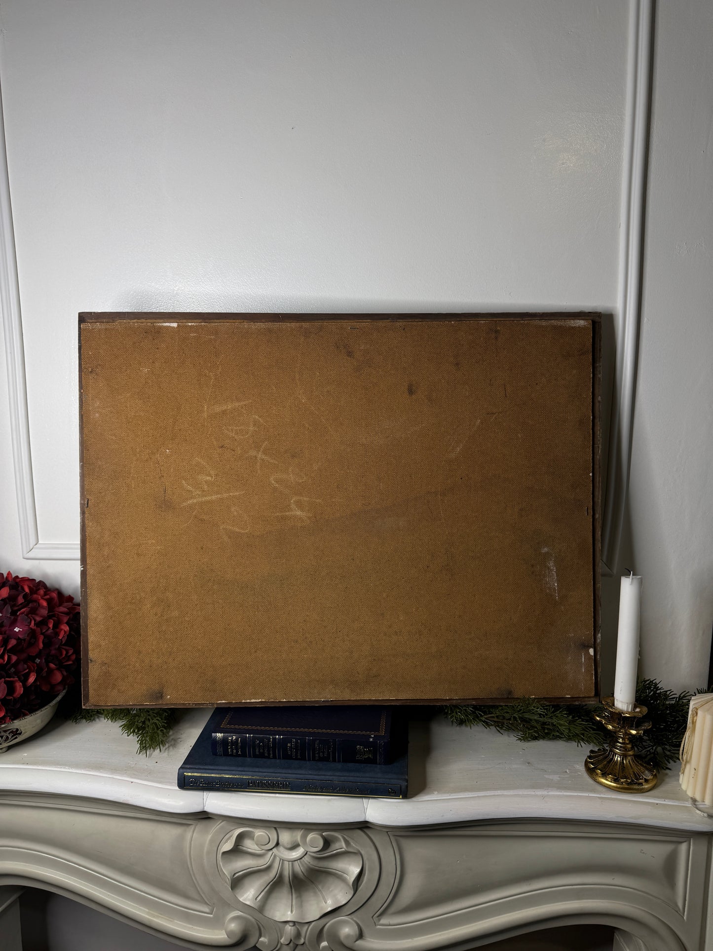 Vintage Landscape Oil Painting by E. Henstock in antique gilt frame : 63 x 48 cm