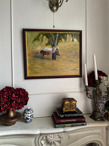 Whispers Across the Meadow - Original Oil Painting by N.G. Reynolds