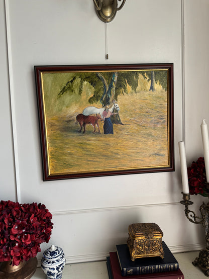 Whispers Across the Meadow - Original Oil Painting by N.G. Reynolds