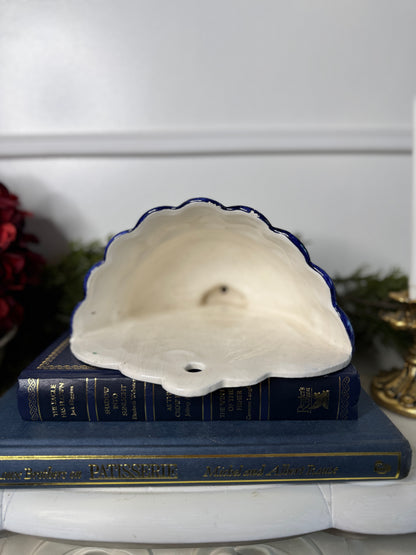 Vintage Handmade Hand-Painted Ceramic Wall Planter / Pot