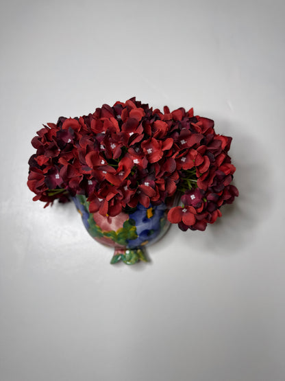 Vintage Handmade Hand-Painted Ceramic Wall Planter / Pot