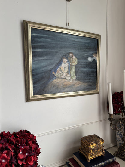 Silent Night, Holy Child - Original Oil Painting by N.G. Reynolds
