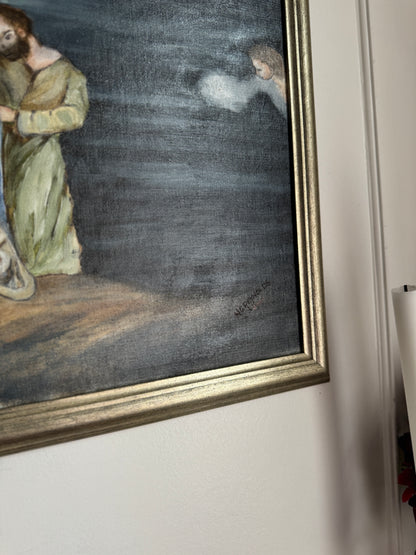 Silent Night, Holy Child - Original Oil Painting by N.G. Reynolds