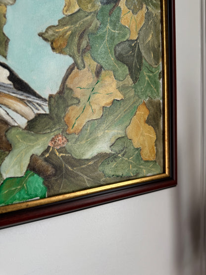 Song Among the Leaves - Original Oil Painting by N.G. Reynolds
