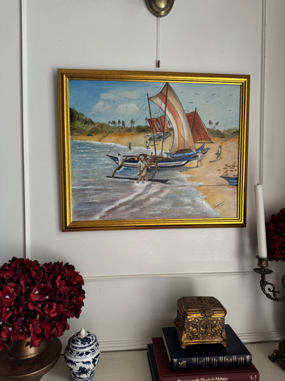 Setting Sails - Original Oil Painting by N.G. Reynolds